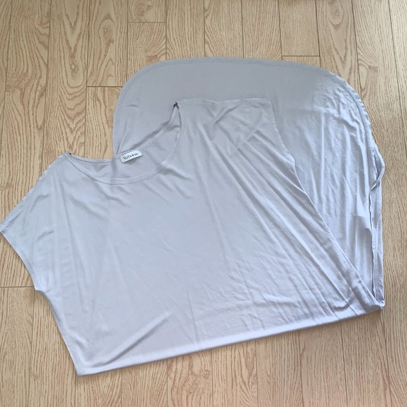 YaYa & Co. Grey T-Shirt Slip Dress Midi Size Large Loose Comfy - Picture 2 of 5